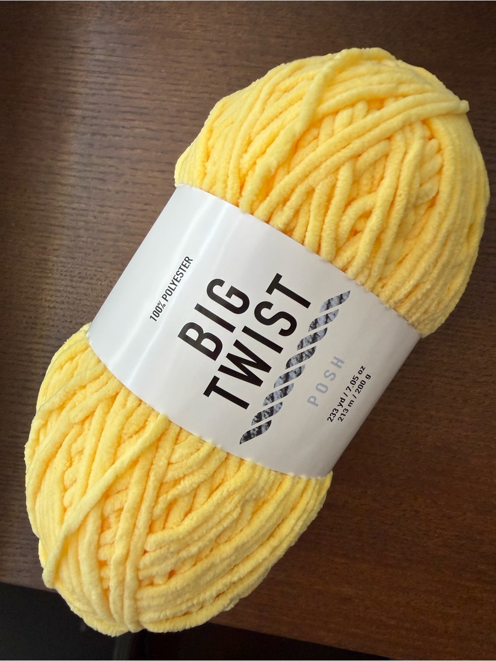 Big Twist Posh Yarn - Lemon Meringue Yellow